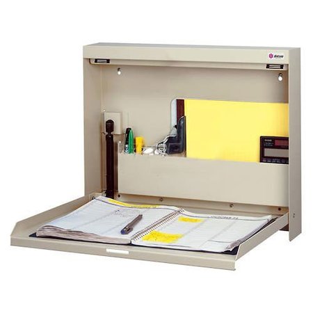 DATUM Wallwrite Fold-up Desk, Non-Locking, 20W x 3-3/8D x 16-3/8H, White WW-101-SC T15